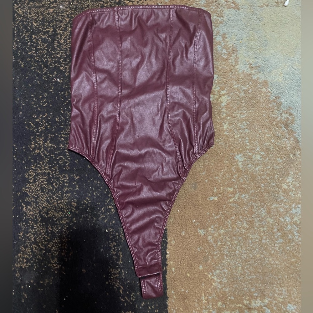 timing maroon leather bodysuit | kelsi’s kloset